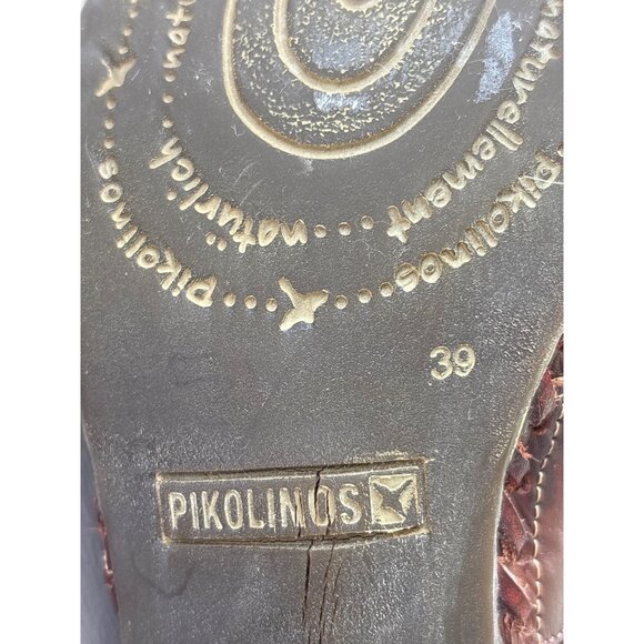 Pinkolinos Brown Cut Out Shoes Spanish Design Kitten Heel Size 39 / 8.5-9 - Picture 10 of 10